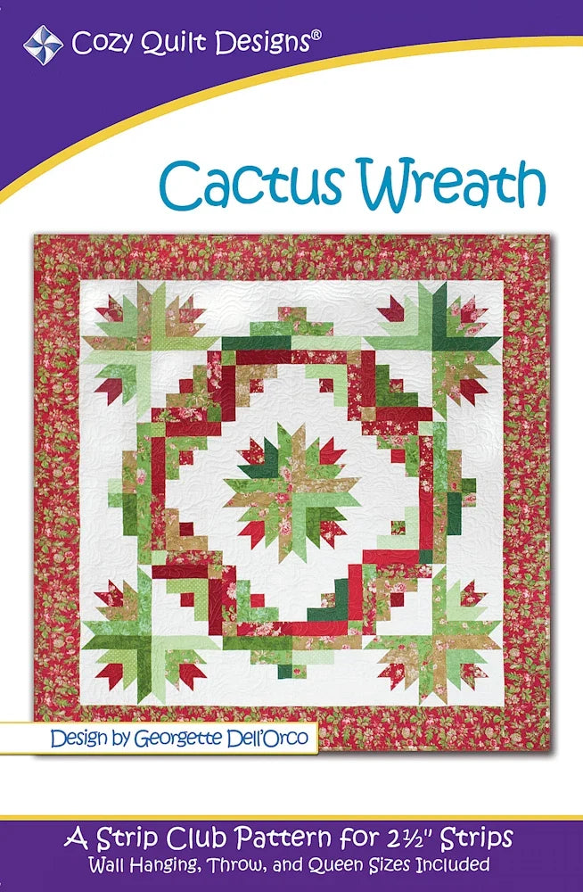 Cactus Wreath Downloadable Pattern by Cozy Quilt Designs