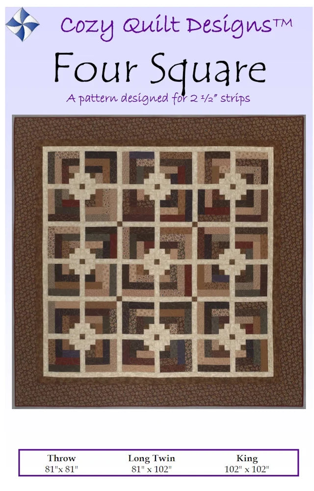 Four Square Downloadable Pattern by Cozy Quilt Designs