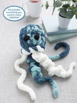 Back of the Super Simple Finger Knitting Kit Jiggle the Jellyfish by Schiffer Publishing