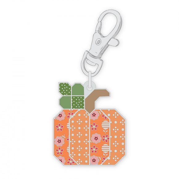 Lori Holt Bee Dots Pumpkin Enamel Happy Charm by Riley Blake Designs