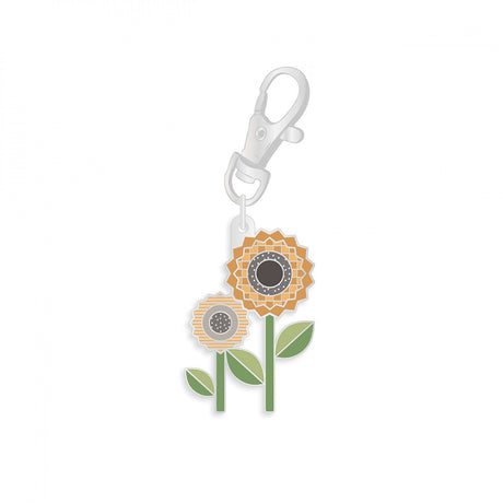 Lori Holt Autumn Enamel Happy Charm Sunflower by Riley Blake Designs