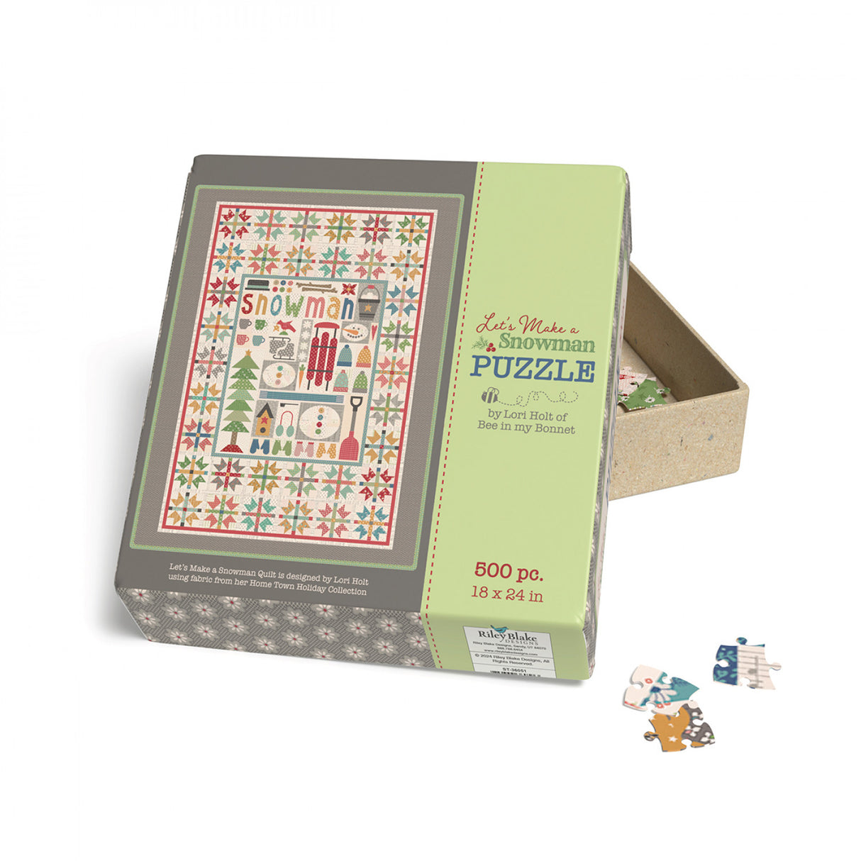 Lori Holt Let's Make a Snowman Puzzle by Riley Blake Designs