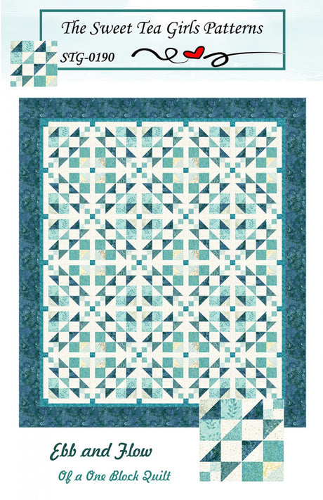 Ebb and Flow of a One Block Quilt Pattern by Sweet Tea Girls Patterns
