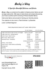 Back of the Beckys Way Quilt Pattern by Sweet Tea Girls Patterns