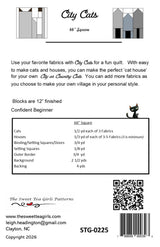 Back of the City Cats Quilt Pattern by Sweet Tea Girls Patterns