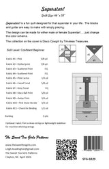 Back of the Superstar! Quilt Pattern by Sweet Tea Girls Patterns