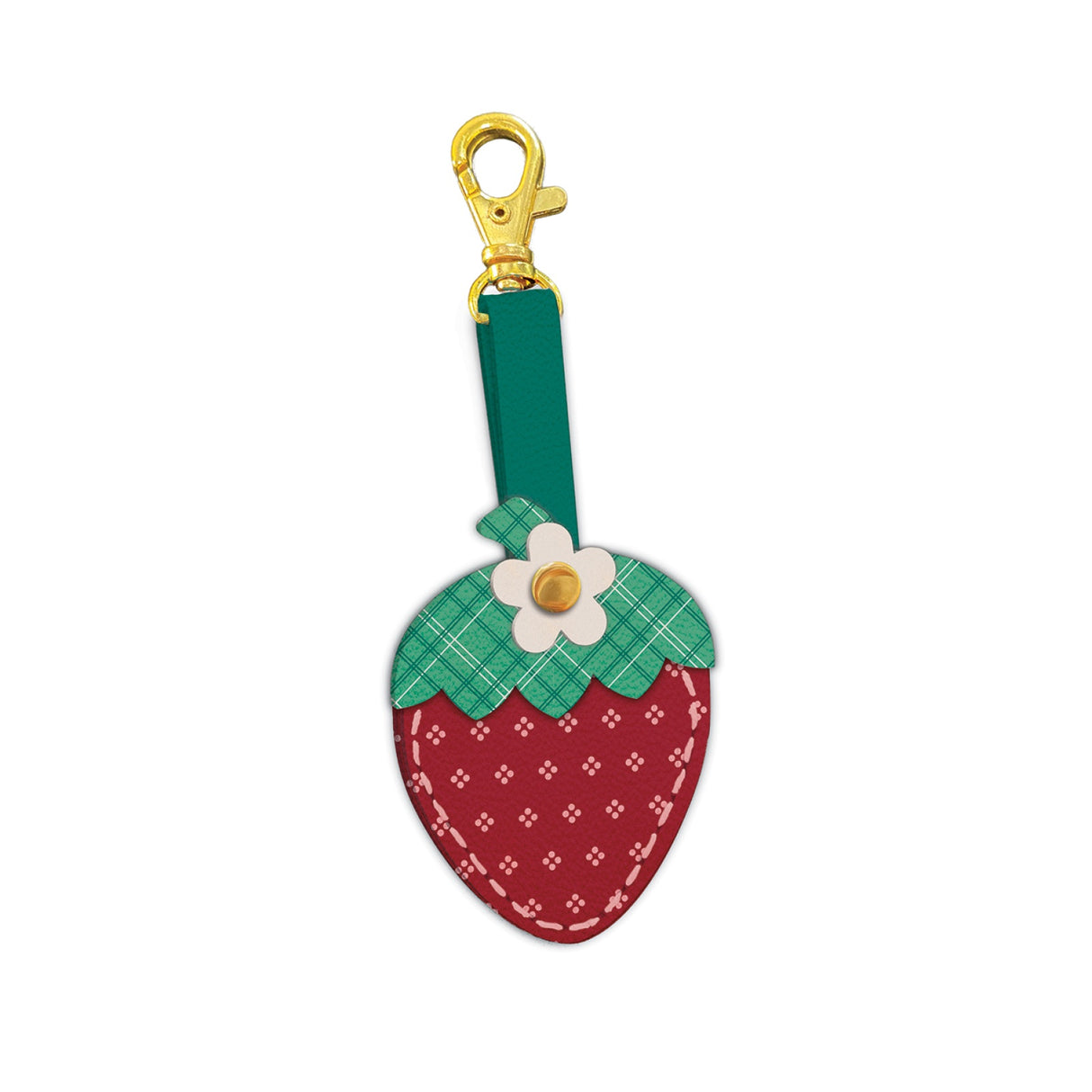 Lori Holt Berry & Sage Leather Strawberry Charm by Riley Blake Designs