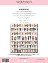 Back of the Quilt Pattern Sweet Tooth Candy Pumpkins Quilt Pattern by Poppie Cotton