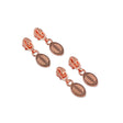 Four Football Zipper Pulls Rose Gold by Sallie Tomato