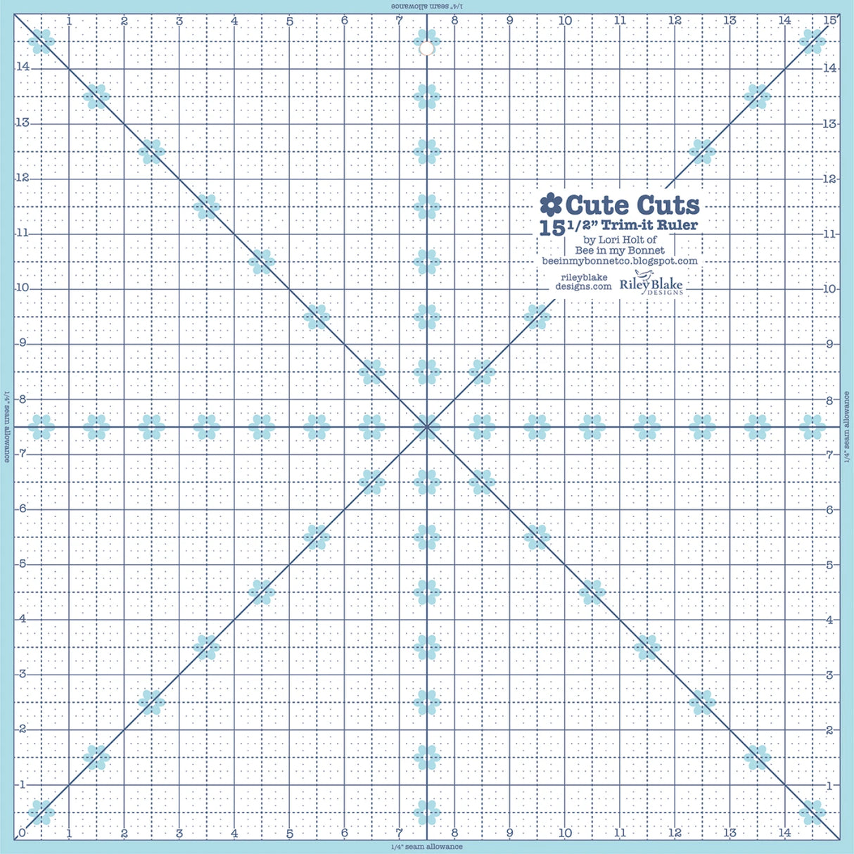Trim It Ruler Square 15-1/2in x 15-1/2in by Riley Blake Designs