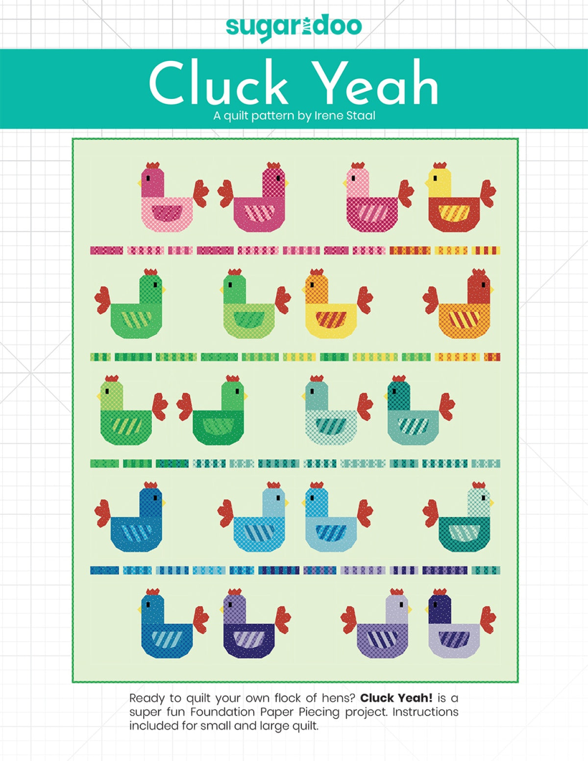 Cluck Yeah Quilt Pattern by Sugaridoo