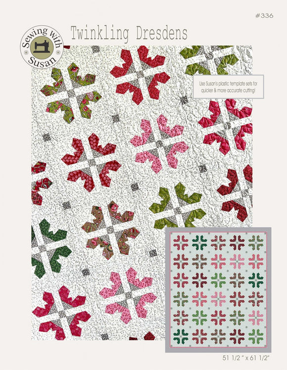 Twinkling Dresdens Quilt Pattern by Suzn Quilts