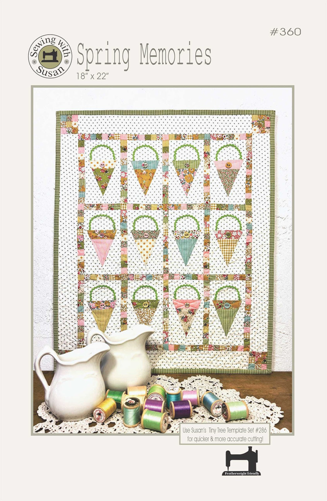 Spring Memories Quilt Pattern - Suzn Quilts - 18" x 22"