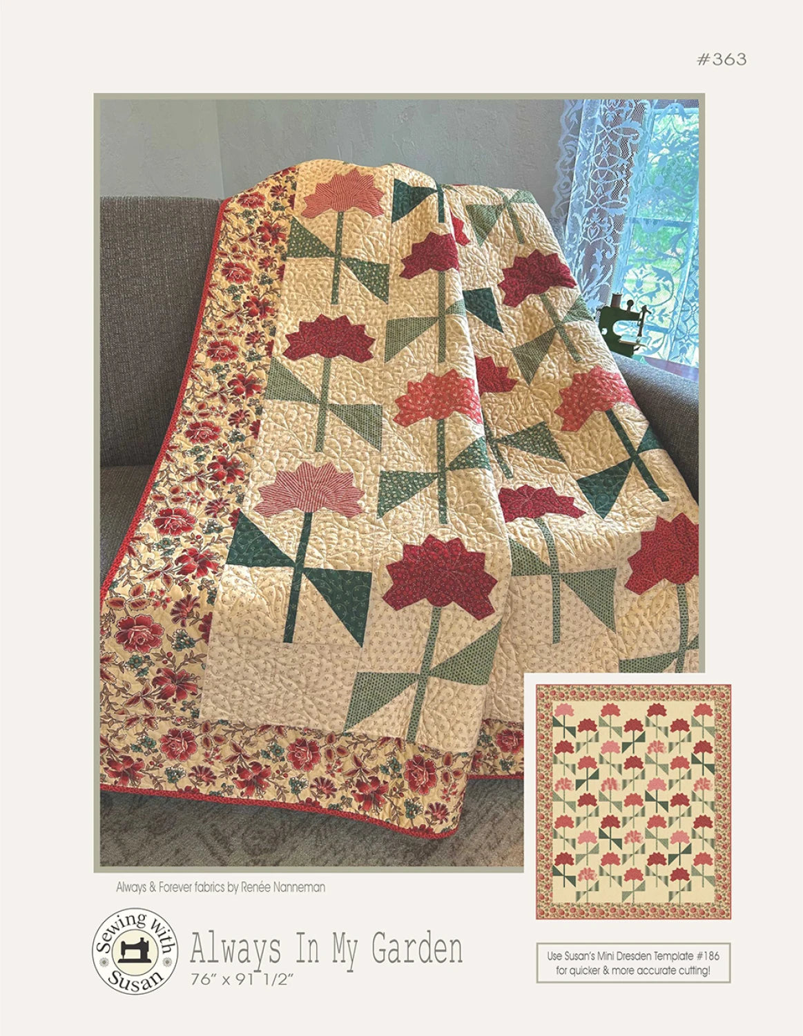 Always In My Garden Quilt Pattern by Suzn Quilts