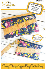 Sassy Stripe Zipper Bag Pattern by Sookie Sews