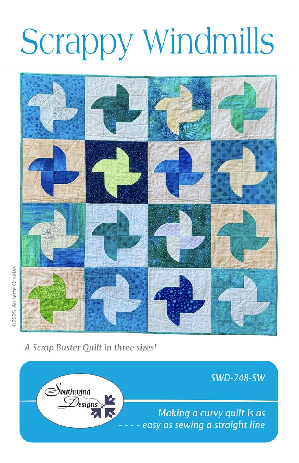 Scrappy Windmills Quilt Pattern by Southwind Designs