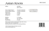 Back of the Asian Knots Quilt Pattern by Southwind Designs