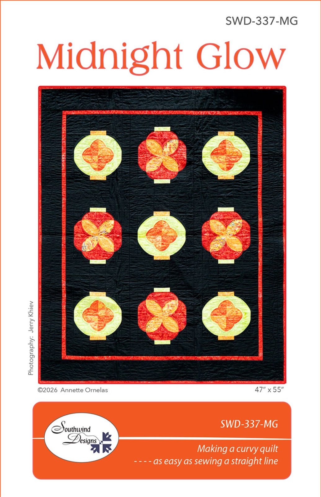 Midnight Glow Quilt Pattern - Southwind Designs - 12" x 15"