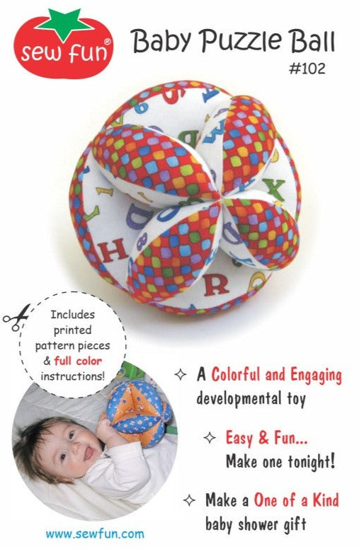 Made to Order! 3 day lead. Adorable handcrafted stuffed puzzle shipping balls made from soft upcycled & vintage fabricsgift for baby