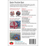 Back of the Sew Fun Baby Puzzle Ball Pattern by Sew Fun