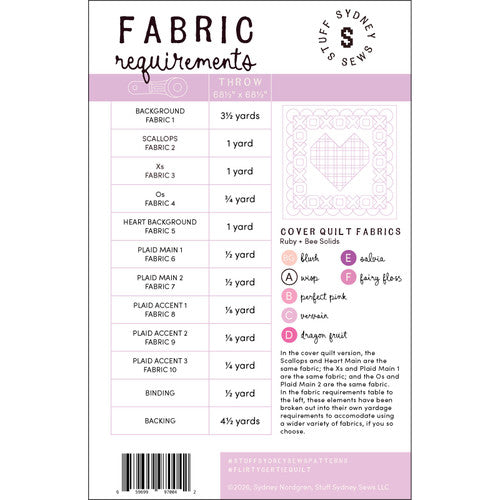 Back of the Flirty Gertie quilt pattern by Stuff Sydney Sews Quilt Co.