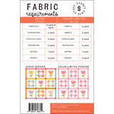 Back of the Petal Dash quilt pattern by Stuff Sydney Sews Quilt Co.