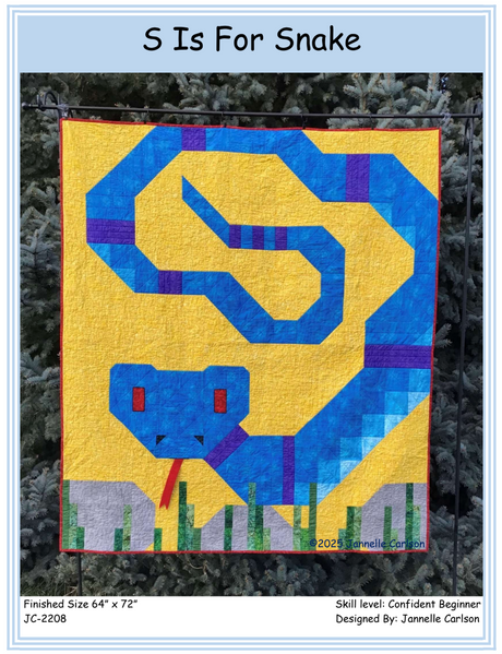 S Is For Snake Downloadable Pattern by Jannelle Carlson