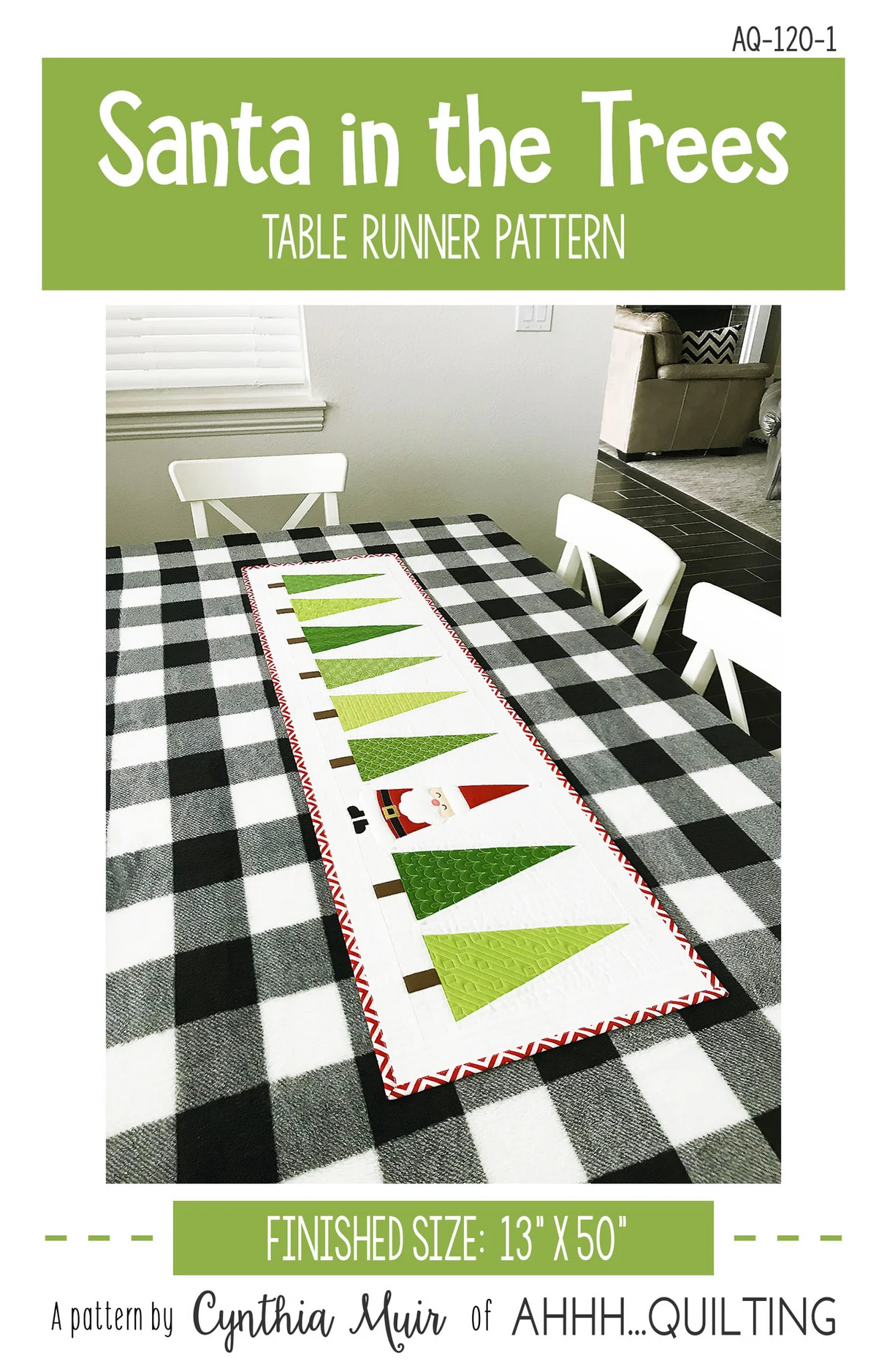 Santa in the Trees Table Runner Pattern