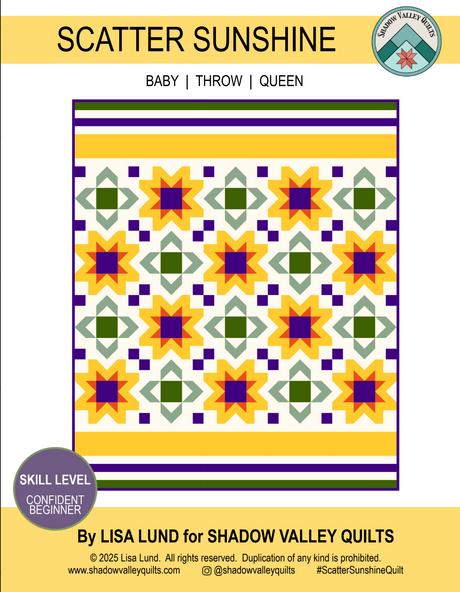 Scatter Sunshine Downloadable Pattern by Shadow Valley Quilt