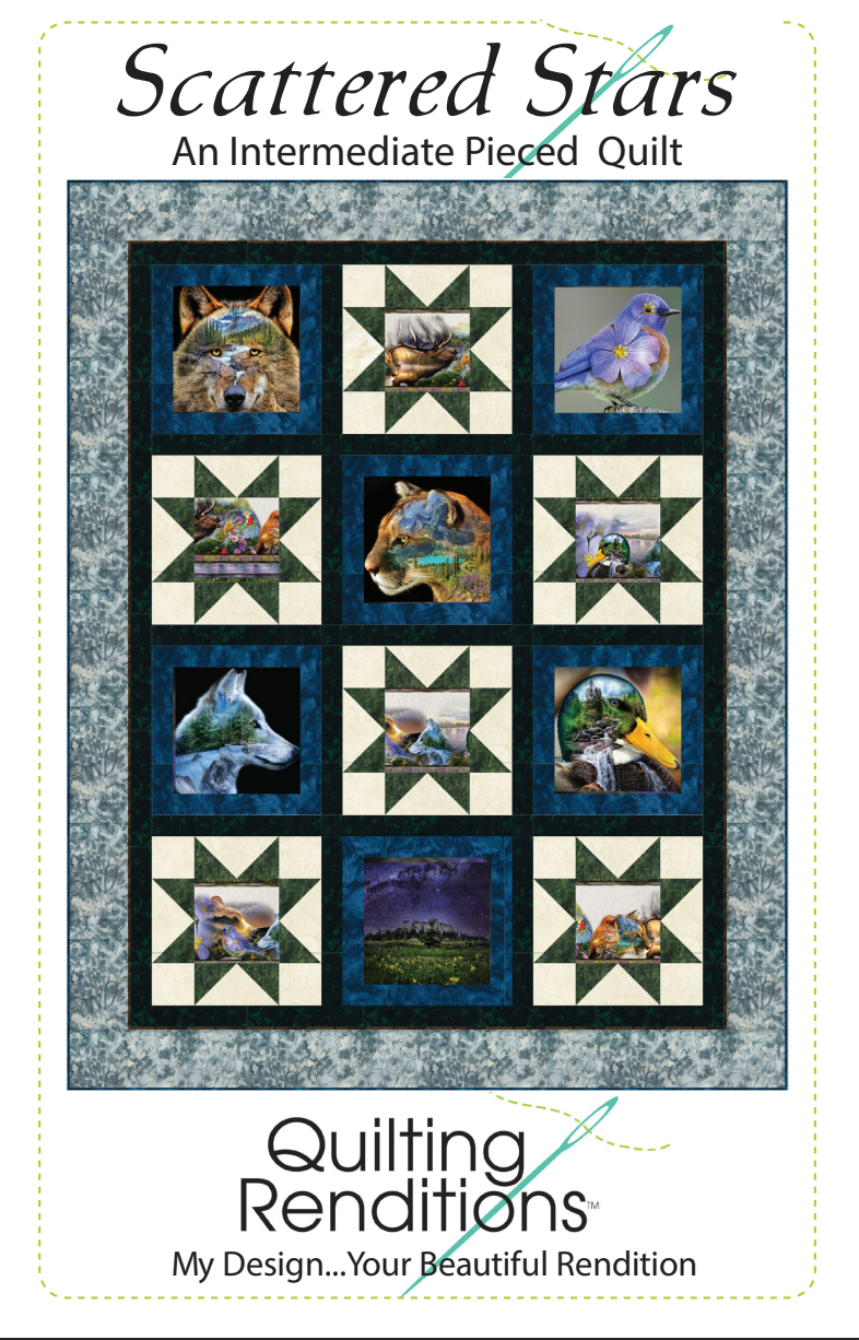 Scattered Stars Downloadable Pattern by Quilting Renditions