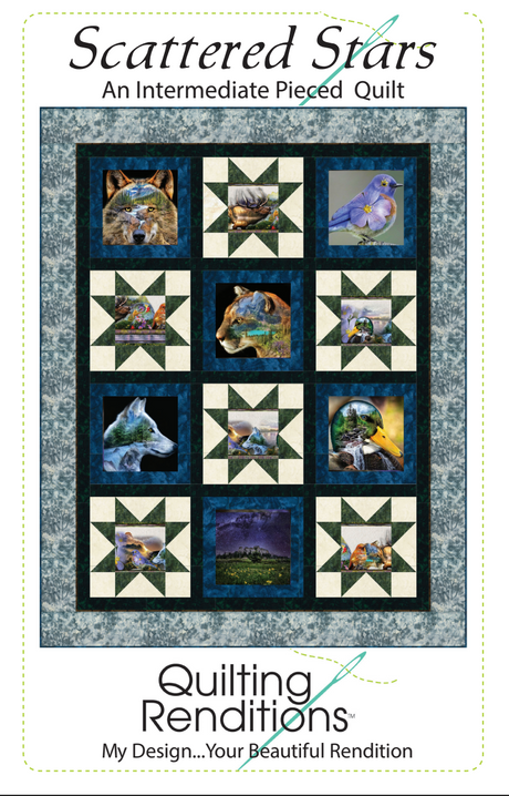 Scattered Stars Downloadable Pattern by Quilting Renditions