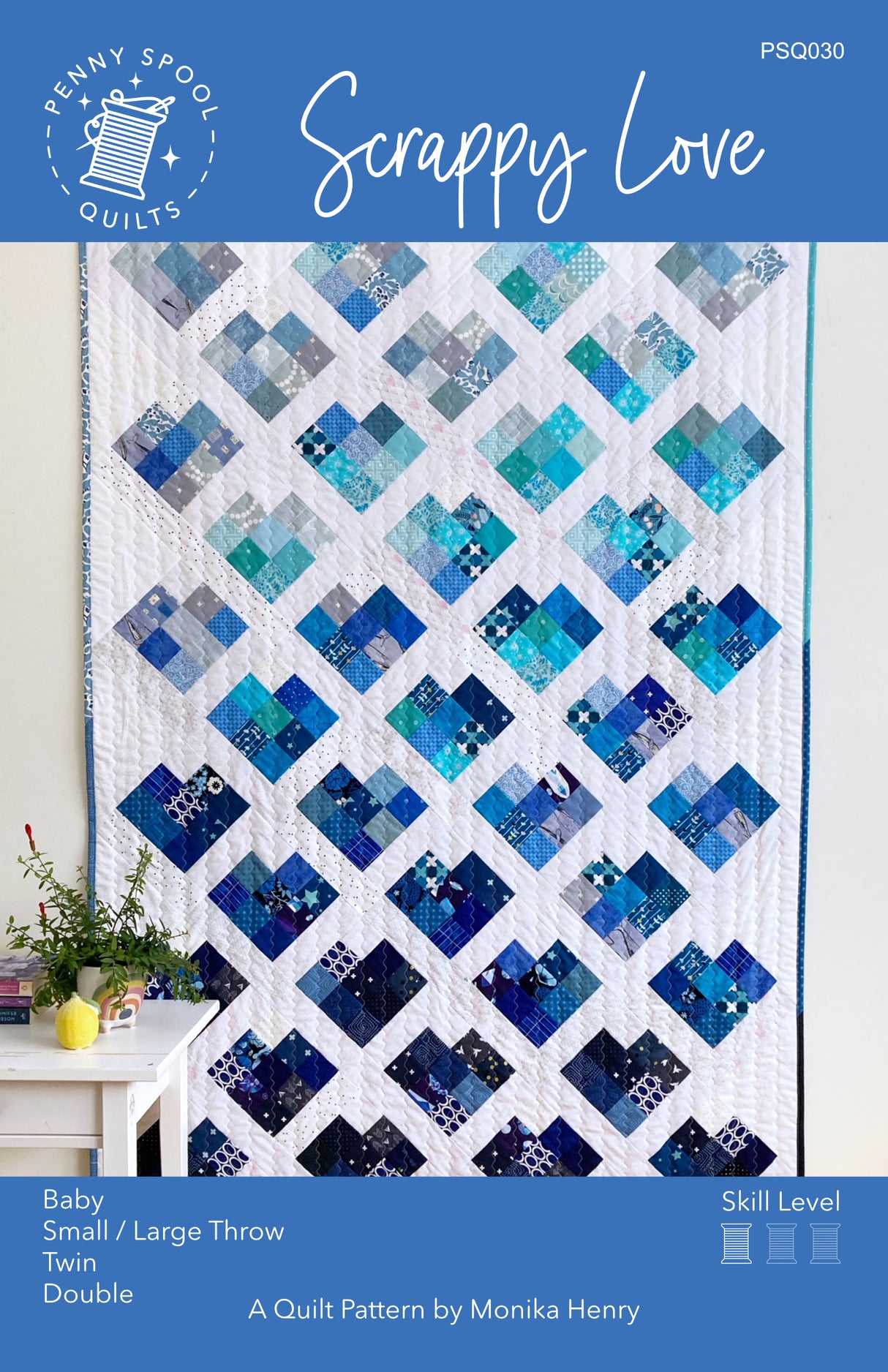 Scrappy Love Downloadable Pattern by Penny Spool Quilts Pattern