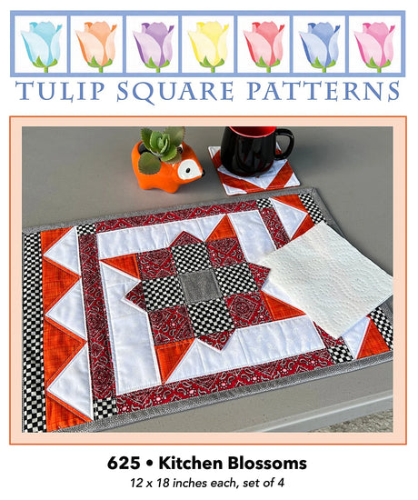 Kitchen Blossoms Placemats Downloadable Pattern by Tulip Square