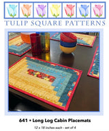 Long Log Cabin Placemats Downloadable Pattern by Tulip Square Patterns