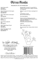 Back of the Kirra Koala Quilt Pattern by The Quilt Factory