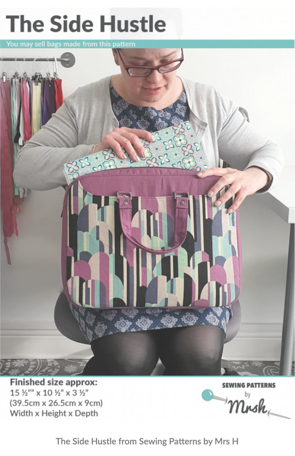 The Side Hustle Bag Sewing Pattern by Sewing Patterns by Mrs H