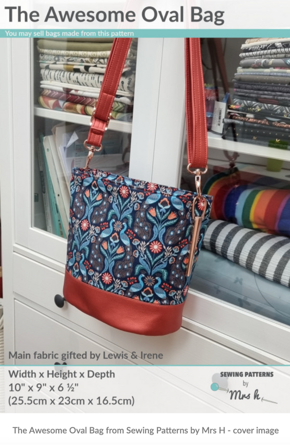 Awesome Oval Bag Sewing Pattern by Sewing Patterns by Mrs H