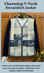 Charmig V-Neck Sweatshirt Jacket Pattern by J. Minnis Designs