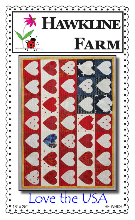 Love the USA Downloadable Pattern by Hawkline Farm Mary McRae
