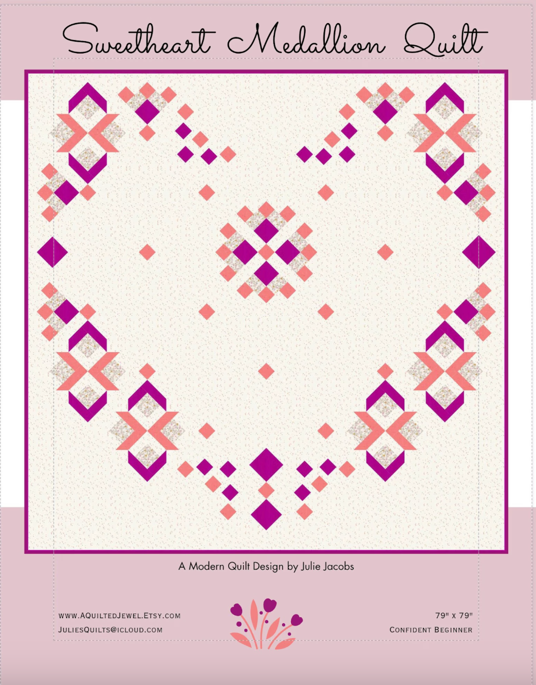 Sweetheart Medallion Downloadable Pattern by A Quilted Jewel