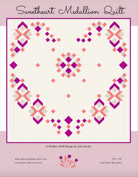 Sweetheart Medallion Downloadable Pattern by A Quilted Jewel