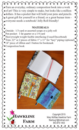 Back of the Composition Book Downloadable Pattern by Hawkline Farm Mary McRae