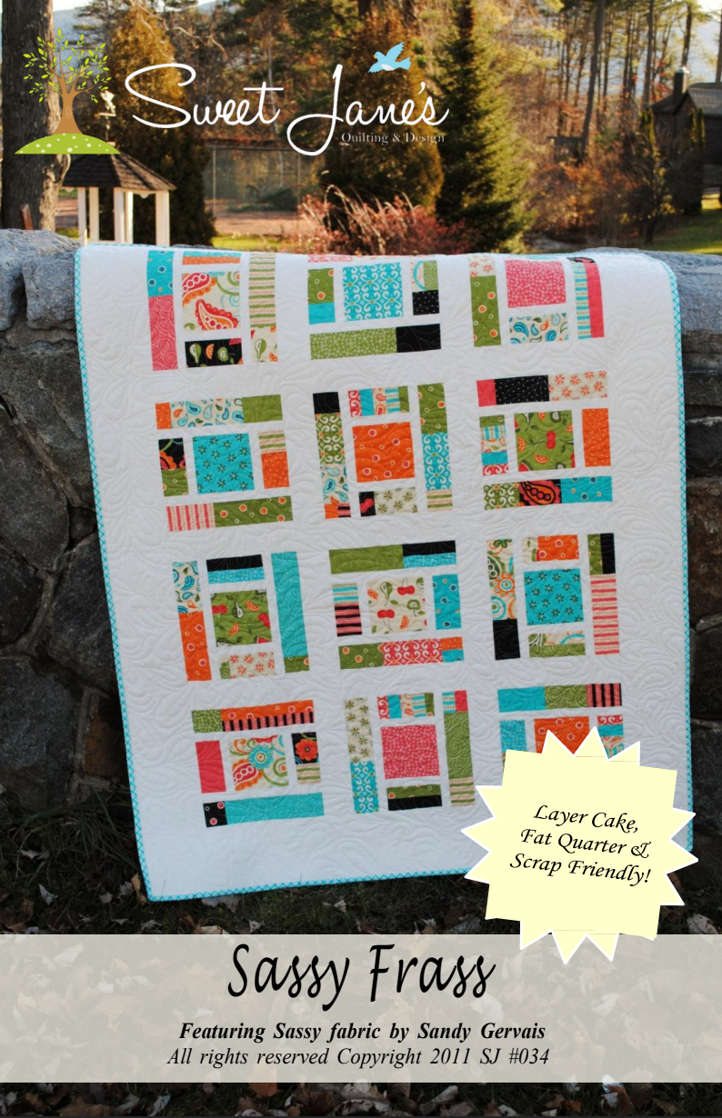 Sassy Frass Downloadable Pattern by Sweet Janes Quilting and Design