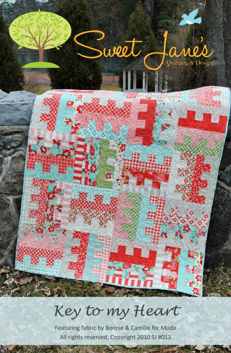 Key To My Heart Downloadable Pattern by Sweet Janes Quilting and Design