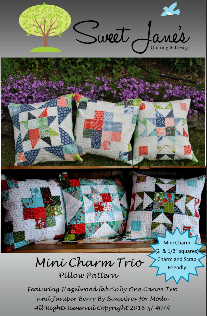 Mini Charm Trio Downloadable Pattern by Sweet Janes Quilting and Design