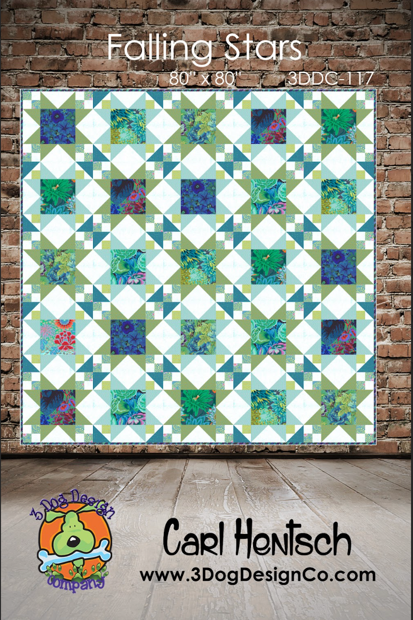 Falling Stars Downloadable Pattern by 3 Dog Design Co Quilt Patterns