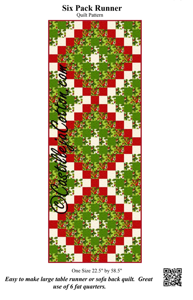 Six Pack Trip Runner Downloadable Pattern – Quilting Books Patterns and ...