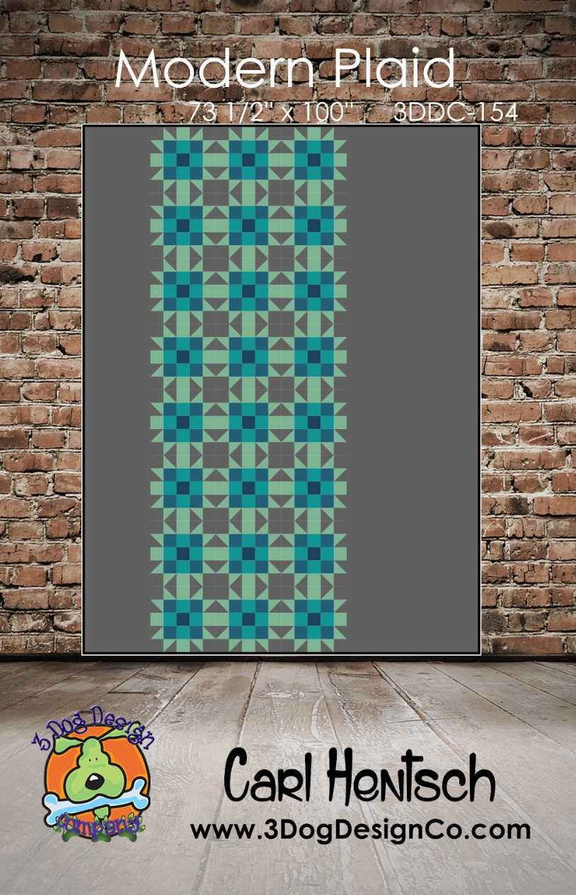 Modern Plaid Downloadable Pattern by 3 Dog Design Co Quilt Patterns