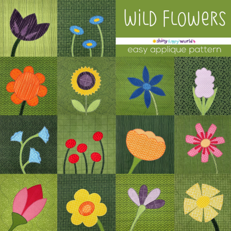 Wild Flowers Downloadable Pattern by Shiny Happy World
