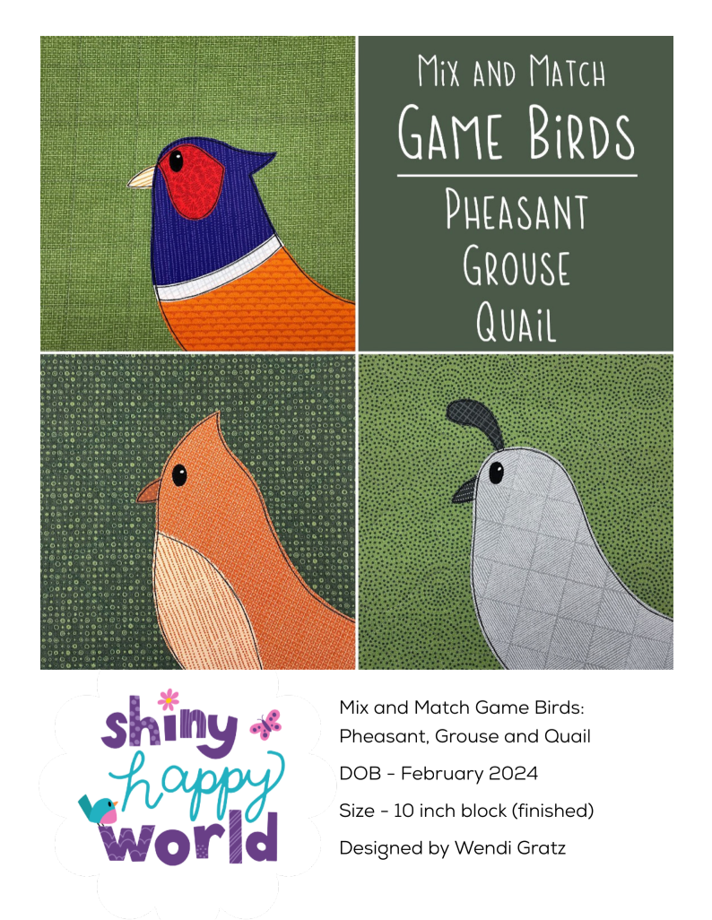 Game Birds Downloadable Pattern by Shiny Happy World